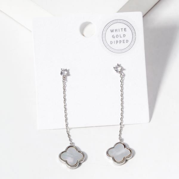 CLOVER CRYSTAL DANGLE EARRING