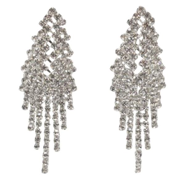 TEARDROP RHINESTONE DANGLE EARRING