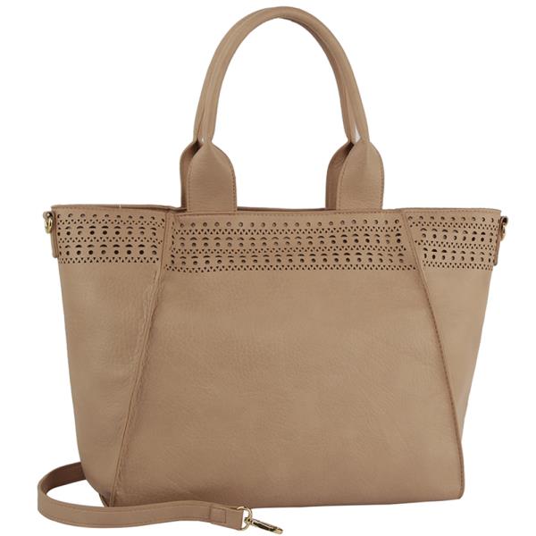 PLAIN SMOOTH CHIC HANDLE TOTE BAG