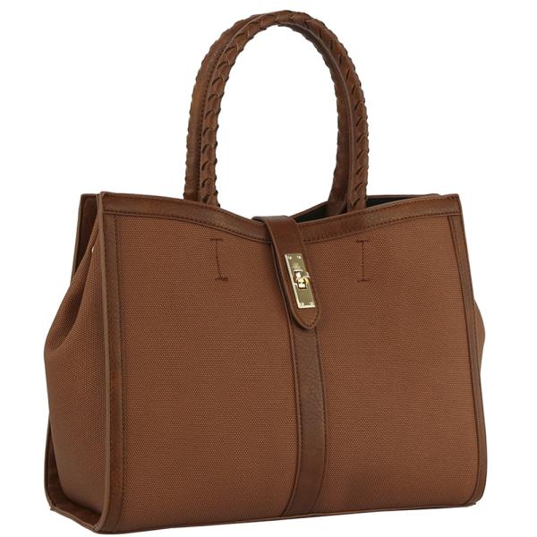 SMOOTH DESIGN HANDLE SATCHEL BAG