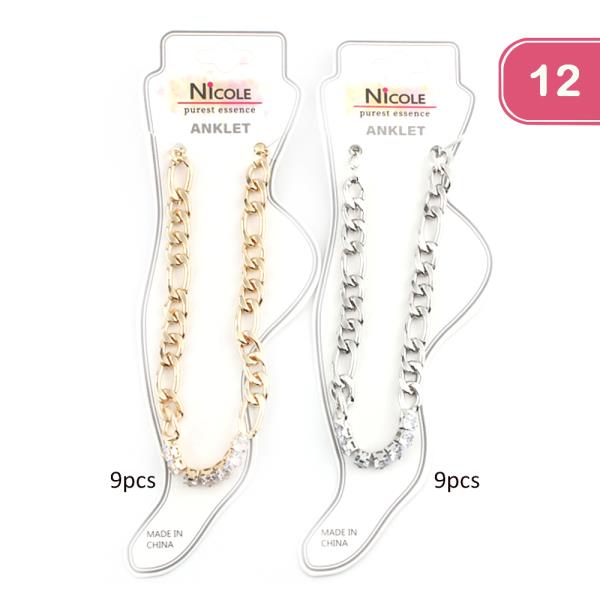 CHAIN ANKLET (12UNITS)