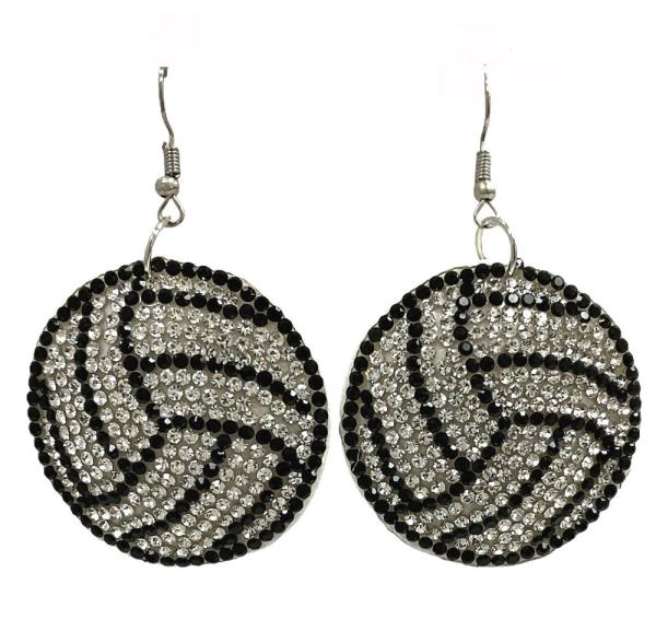 BLING VOLLEYBALL DANGLE EARRING