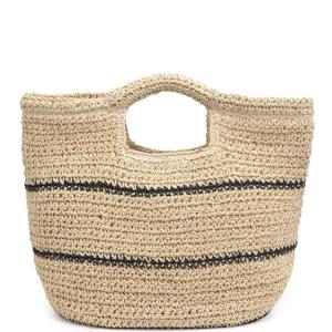 WOVEN STRAW ALL OVER CASSIUS TOTE BAG