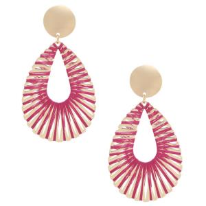 TEARDROP THREAD WRAP DANGLE EARRING