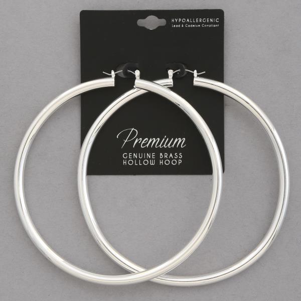 FASHION 5/100MM PINCATCH HOLLOW HOOP EARRING