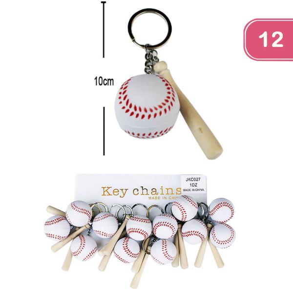 FASHION BASEBALL KEYCHAIN (12 UNITS)