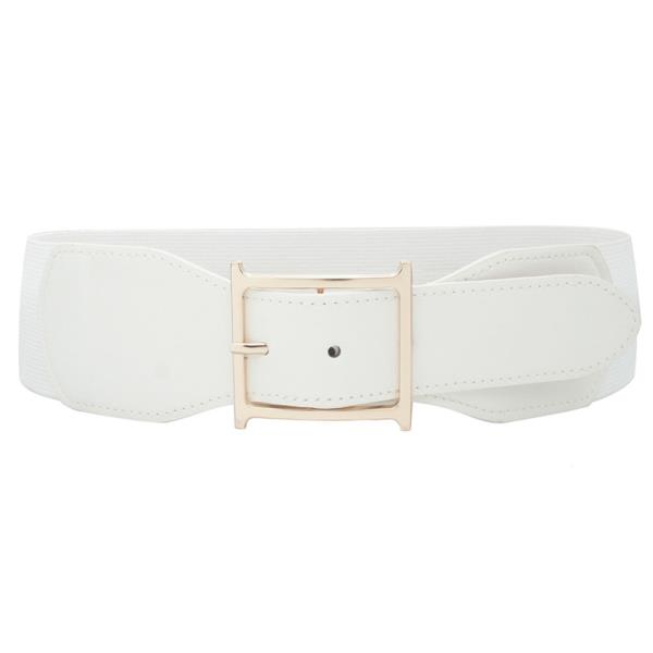 OVAL LINED BUCKLE ELASTIC BELT