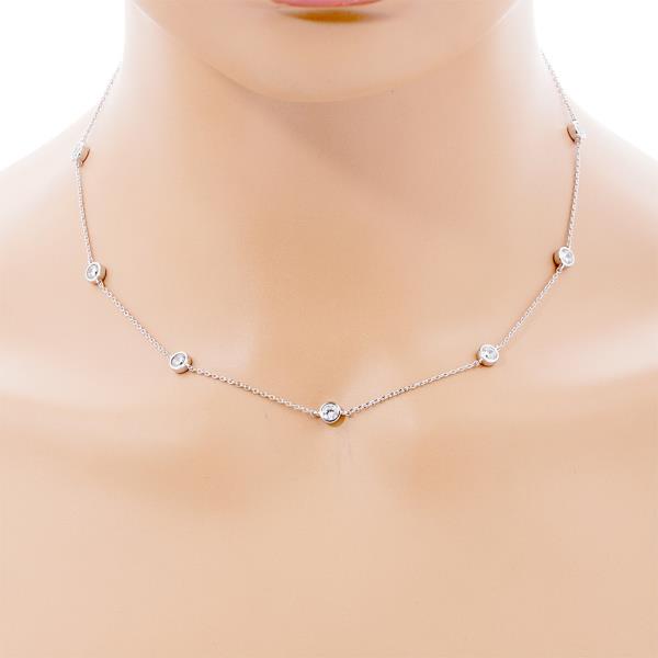 CUBIC ZIRCONIA GOLD DIPPED NECKLACE
