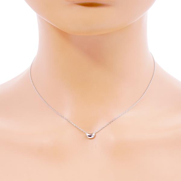 BEAN SHAPE CUBIC ZIRCOINA NECKLACE