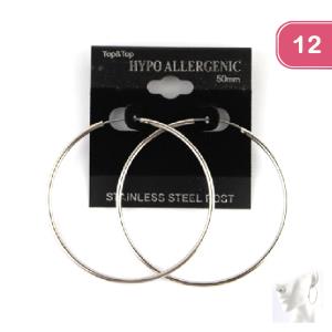 FASHION HOOP EARRING (12 UNITS)