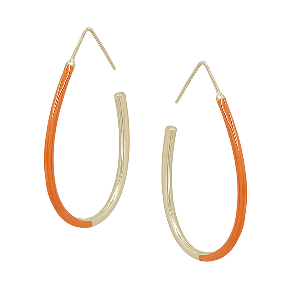 COLOR METAL TEARDROP EARRING