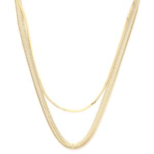 SODAJO FLAT SNAKE LINK LAYERED NECKLACE
