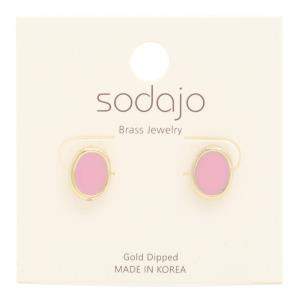 SODAJO OVAL STUD EARRING