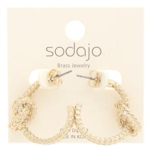 SODAJO KNOT OPEN HOOP EARRING