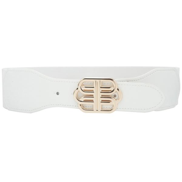 OVERLAPPED MIRROR LOOPED BUCKLE ELASTIC BELT