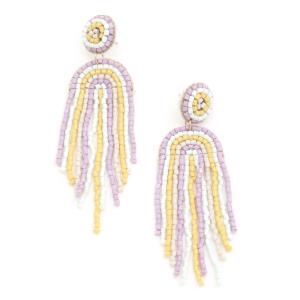 U SHAPE MULTI COLOR DANGLE EARRING