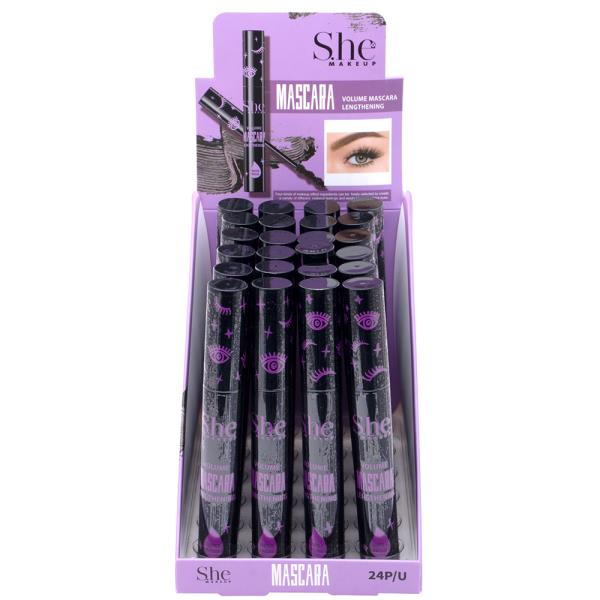 SHE MAKEUP MASCARA (24 UNITS)