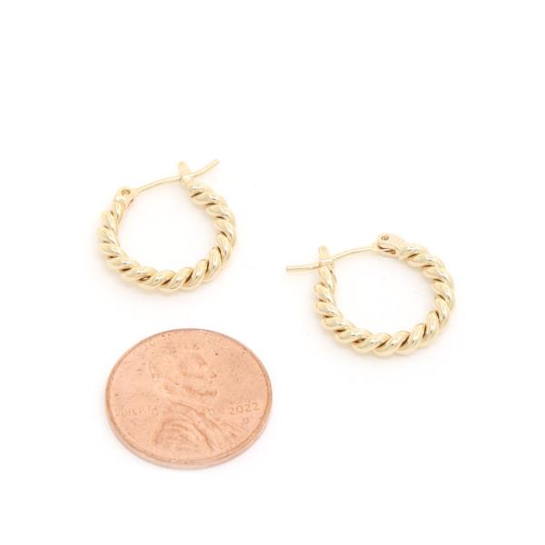 TWISTED 14K GOLD DIPPED EARRING