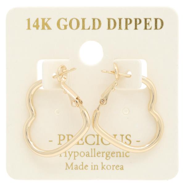 HEART SHAPE 14K GOLD DIPPED EARRING