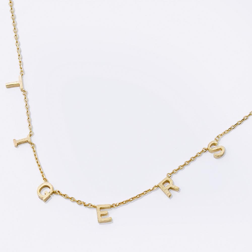 18K GOLD RHODIUM DIPPED LET`S GO NECKLACE