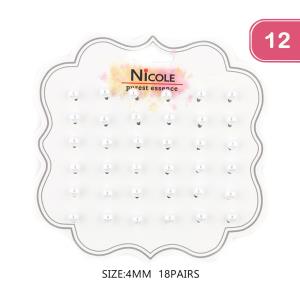 FASHION PEARL STUD EARRING SET (12 UNITS)