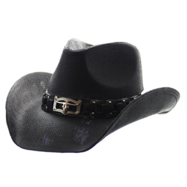 WESTERN COW SKULL BAND COWBOY HAT