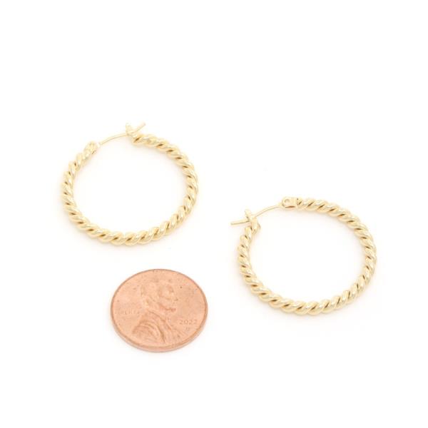 TWISTED 14K GOLD DIPPED EARRING