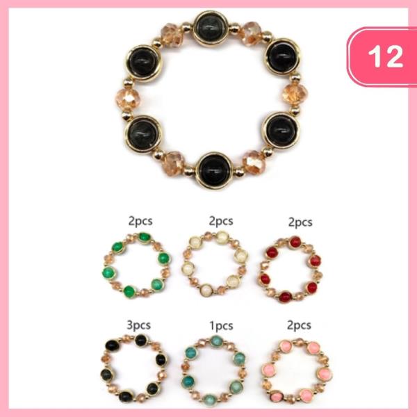 STONE BRACELET (12 UNITS)