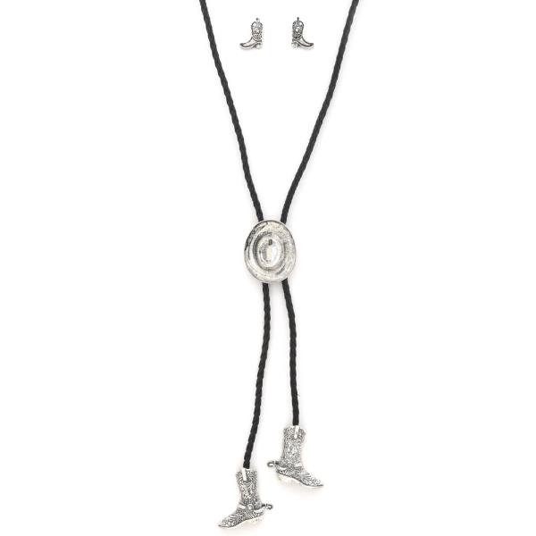 COWBOY HAT BOOT  Y SHAPE NECKLACE