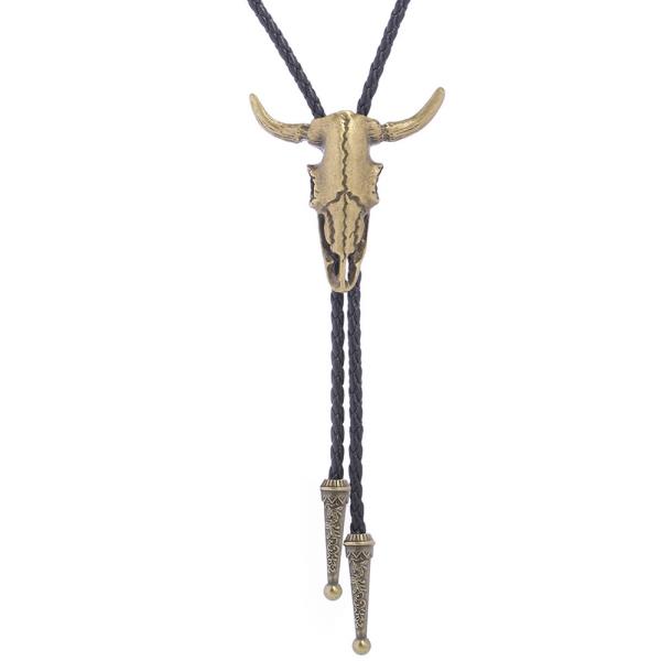 CATTLE SKULL Y SHAPE NECKLACE