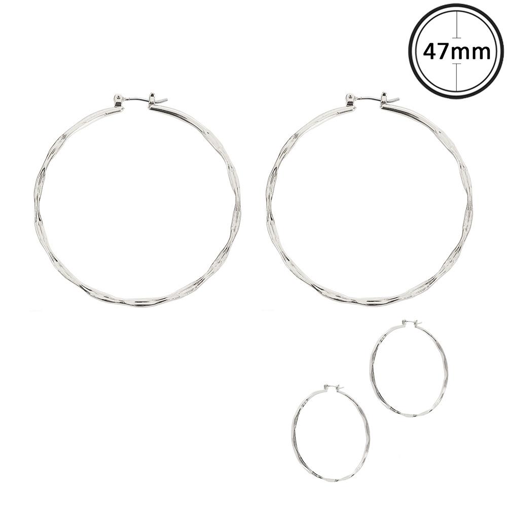 BRASS HOOP PIN CATCH EARRING