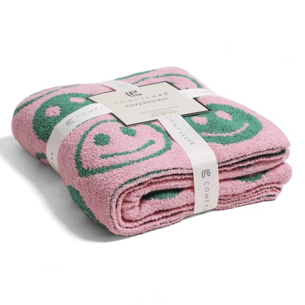 SMALL HAPPY FACE THROW BLANKET