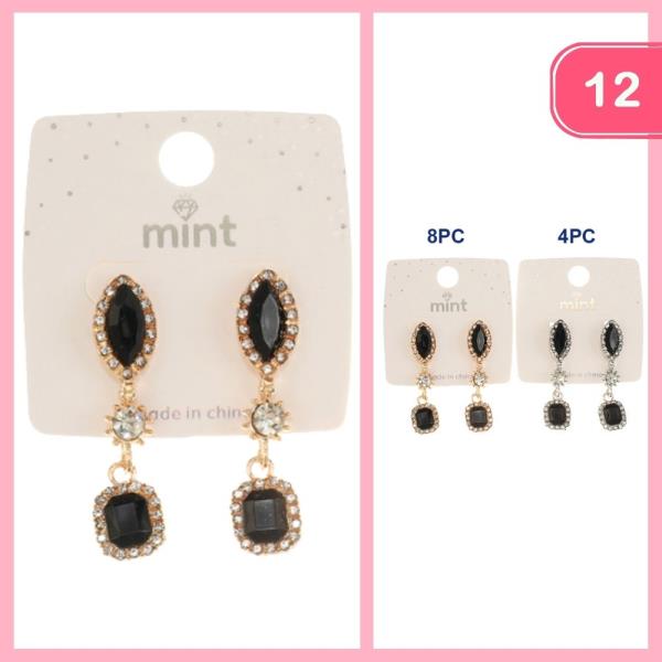 RHINESTONE DANGLE EARRING (12 UNITS)