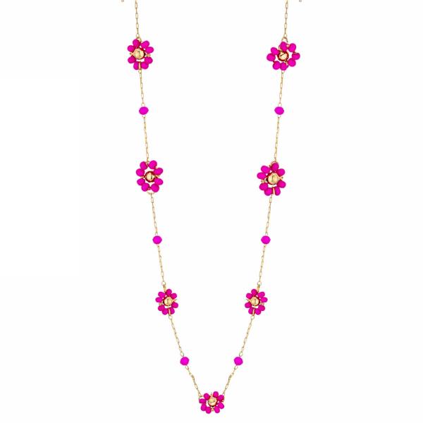 SEED BEAD FLOWER STATION NECKLACE