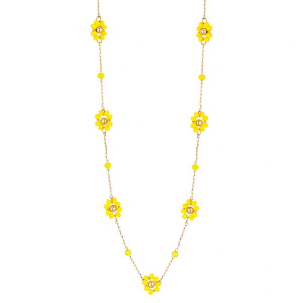 SEED BEAD FLOWER STATION NECKLACE
