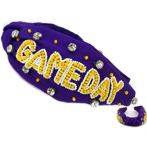 SEED BEAD GAME DAY HEADBAND