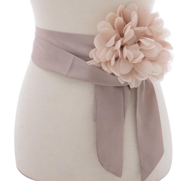 FLOWER FABRIC  WRAPPING CHOKER NECKLACE AND BELT