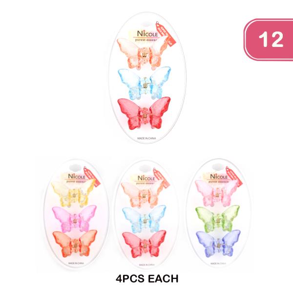 FASHION BUTTERFLY HAIR JAW CLIP (12 UNITS)