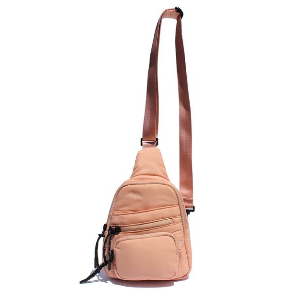 FASHION SMOOTH ZIPPER SLING BAG