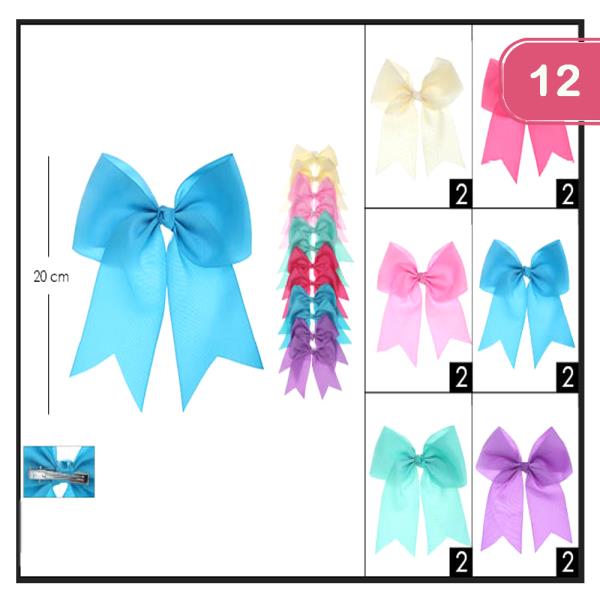 RIBBON HAIR BOW (12 UNITS)