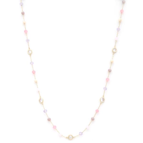 CRYSTAL DAINTY BEAD NECKLACE