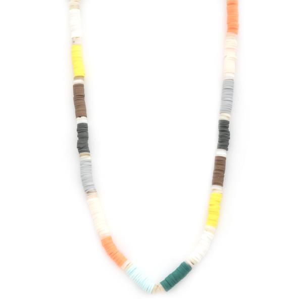RUBBER DISC BEAD NECKLACE