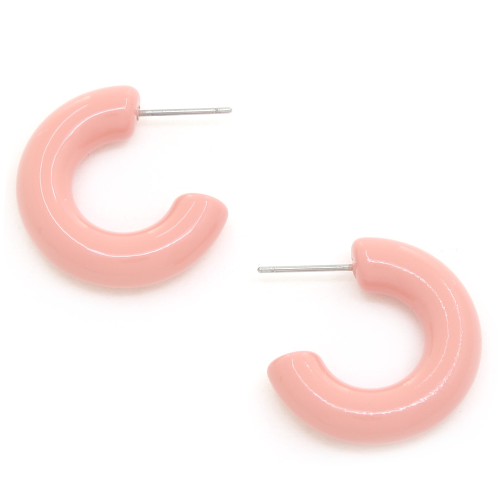 COLOR METAL PIPE EARRING