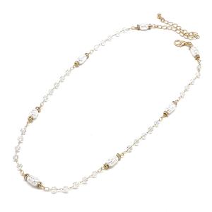 PEARL CRYSTAL BEAD NECKLACE