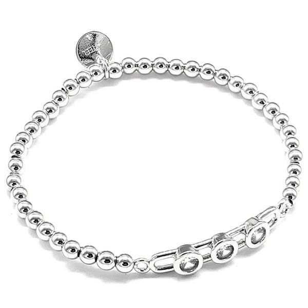 STAINLESS STEEL CRYSTAL BEAED BRACELET