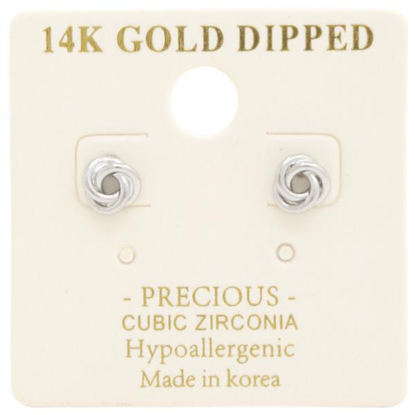 DAINTY KNOT 14K GOLD DIPPED EARRING