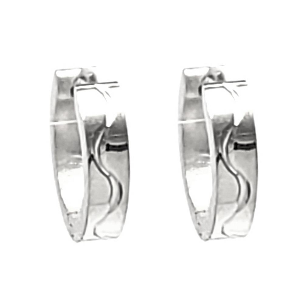 WAVY LINE METAL HOOP EARRING