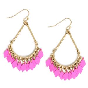 TEARDROP ER WITH COLOR COATED DANGLES EARRING