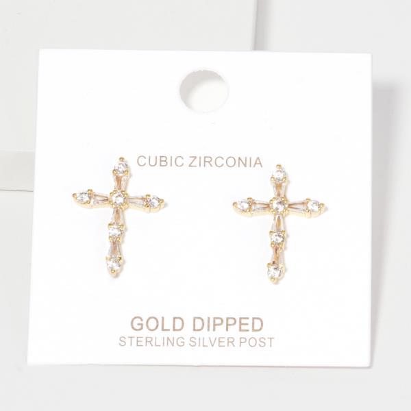 CROSS STUD EARRING