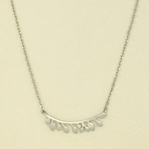 LEAF CURVE BAR NECKLACE